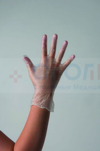 Перчатки виниловые неопудренные ViniMax, M, Прозрачный, 100 шт/упк Перчатки виниловые неопудренные ViniMax, M, Прозрачный, 100 шт/упк