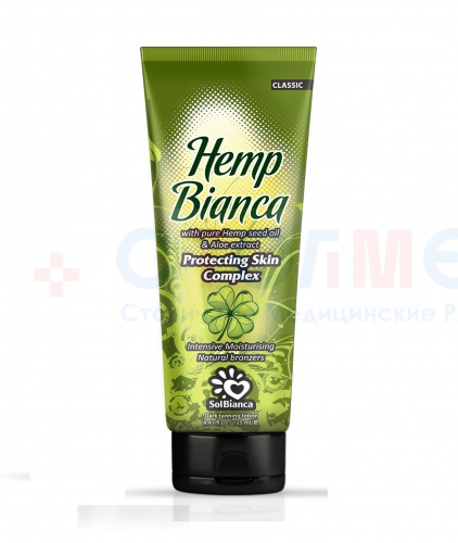 Крем Hemp Bianca  с маслом конопли, экстрактом алоэ и бронзаторами SolBianca, 125 мл, 1 шт/упк