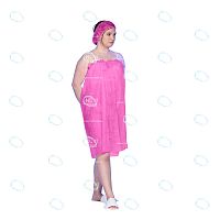 Пелерина, одноразовая, женская. Спанбонд пл. 25г/м2, цв.розовый,1 шт/уп.