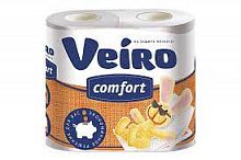 Туалетная бумага двухслойная VEIRO Comfort, белый, 4 шт/упк