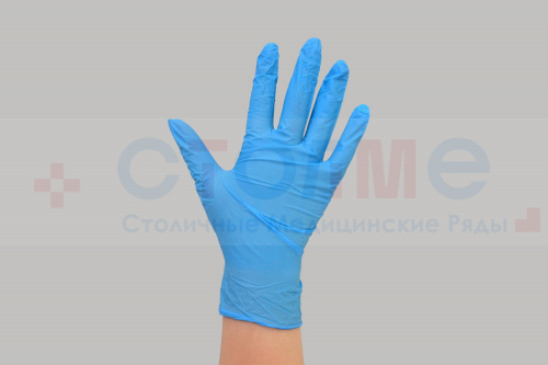 Перчатки нитриловые медицинские Connect Blue Nitrile, XS, Голубой, 100 шт/упк