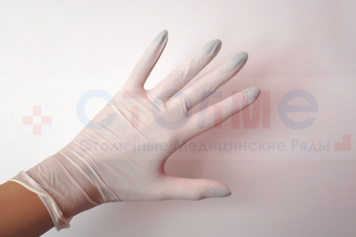 Перчатки латексные неопудренные DERMAGRIP Classic, M, Прозрачный, 100 шт/упк