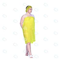 Пелерина, одноразовая, женская. Спанбонд пл. 25г/м2, цв.желтый,1 шт/уп.